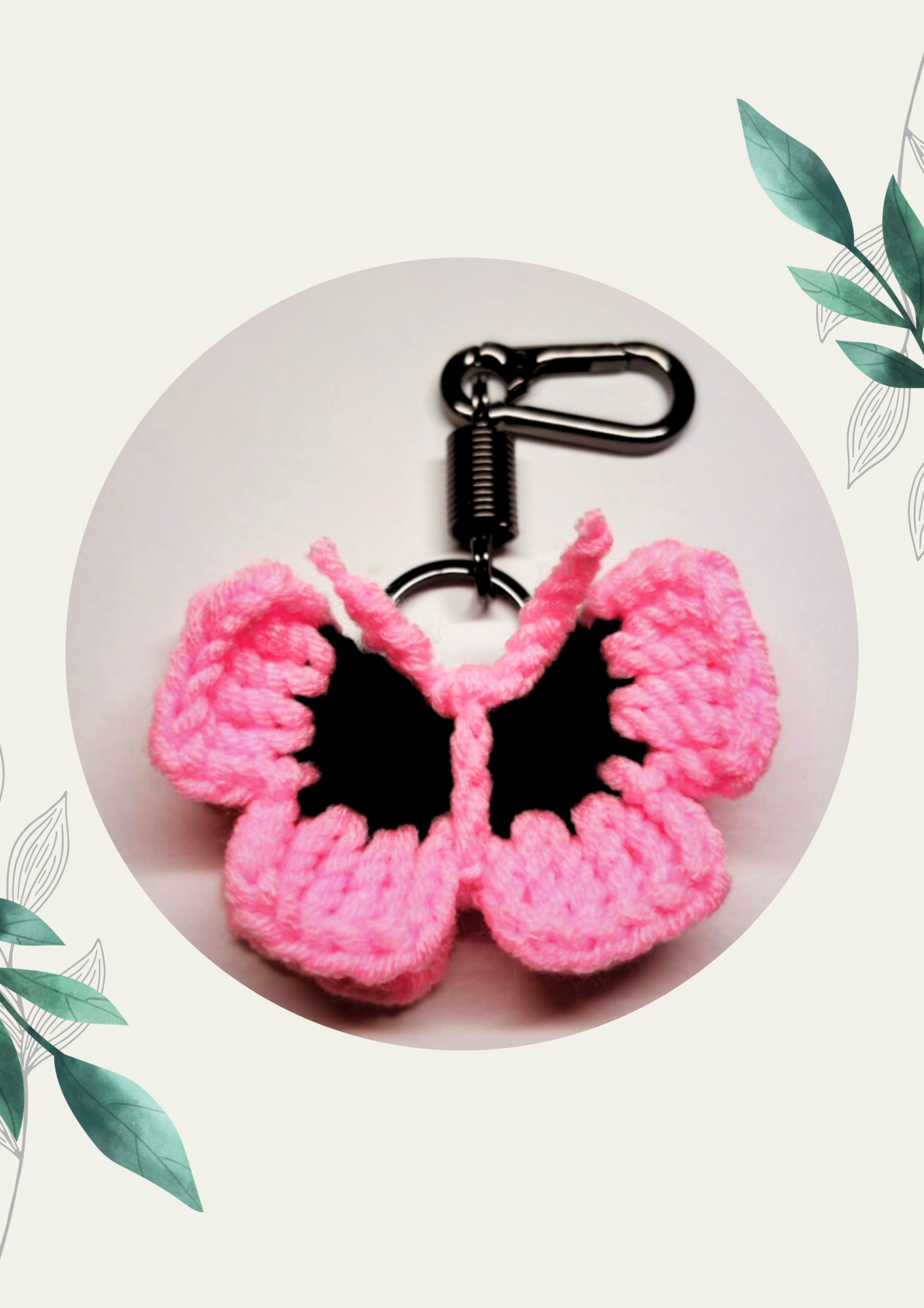 Easy Crochet Butterfly Keychain